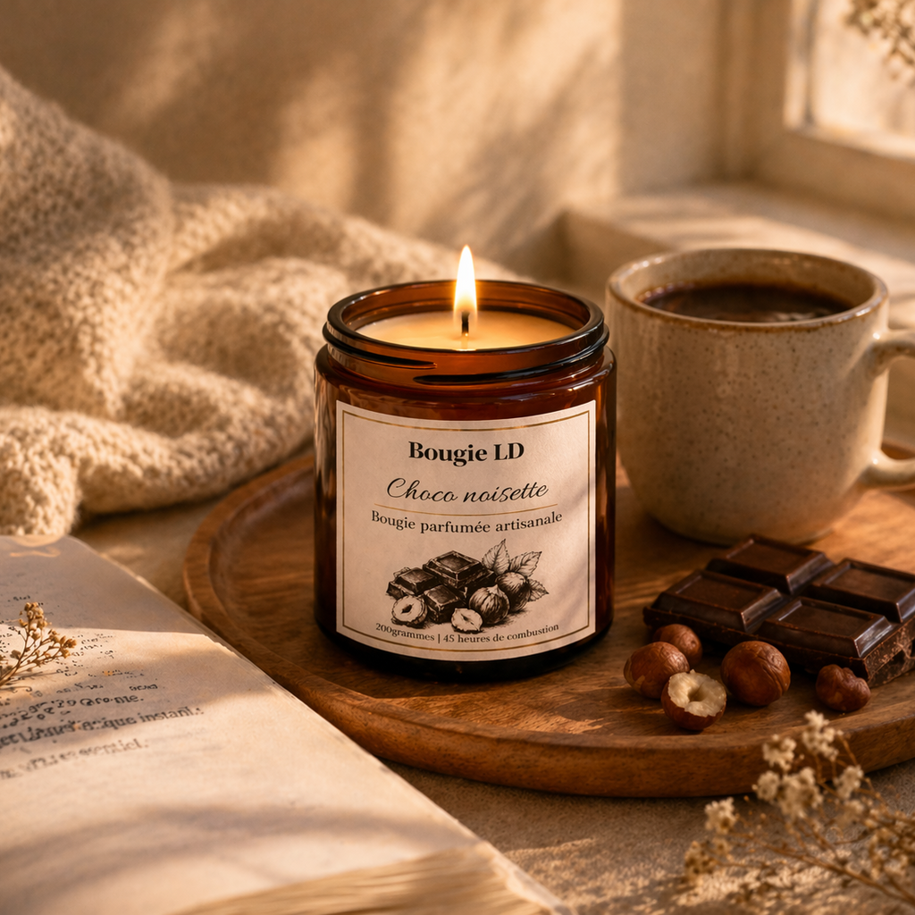 🍫 Bougie parfumée Choco Noisette